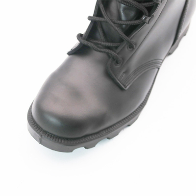 الأحذية التكتيكية القتالية جلد طبيعي أسود التمهيد رجالي المطاط الوحيد 6 &quot;8&quot; الارتفاع