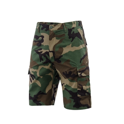 جودة  Woven Military Men Tactical Short Pants OEM Waterproof Woodland Camo مصنع