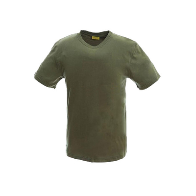 الجيش الأخضر ارتداء التكتيكية 100٪ القطن تي شيرت العسكرية القطن النسيج جولة الرقبة قميص محبوك الرجال القميص