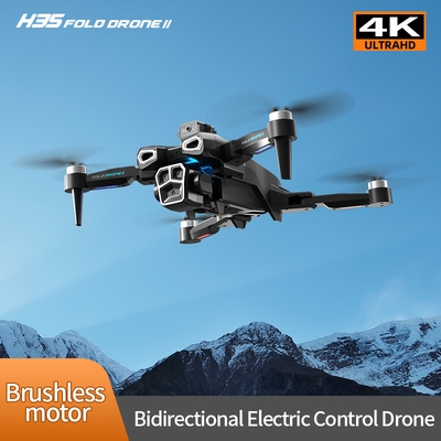المهنية 4K HD ESC كاميرا مزدوجة ميني طائرة بدون طيار H35 التدفق الضوئي بدون فرشاة واي فاي رباعي الطائرة تجنب العقبات عن بعد