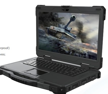 عسكري تعزيز دفتر ملاحظات تعزيز Labtop 14 بوصة شاشة واحدة محمولة صلبة