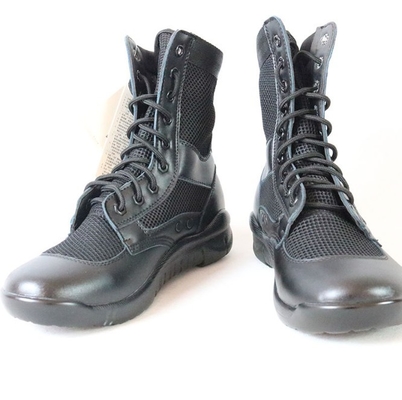 حذاء أسود من الجلد الطبيعي القتالي التكتيكي مقاس 38-45